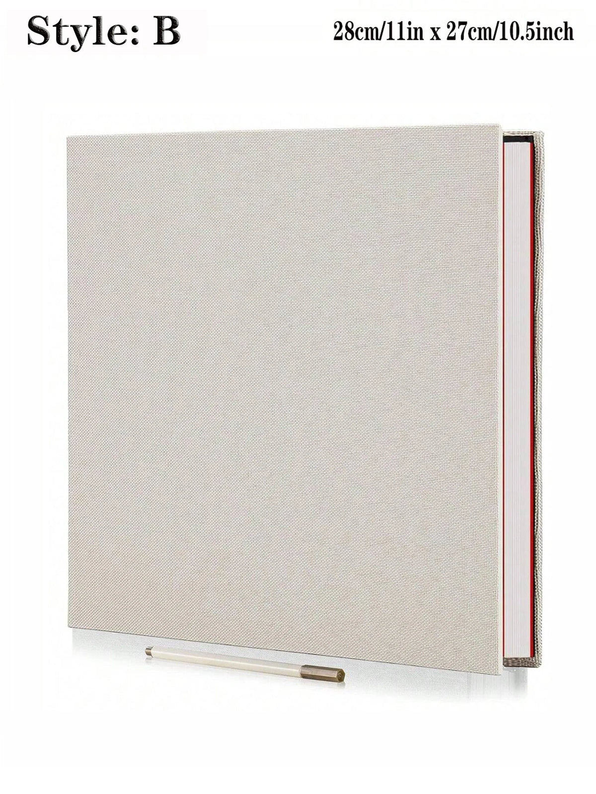 Album photo adhésif beige -B — couverture textile