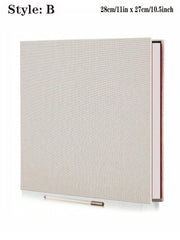 Album photo adhésif beige -B — couverture textile