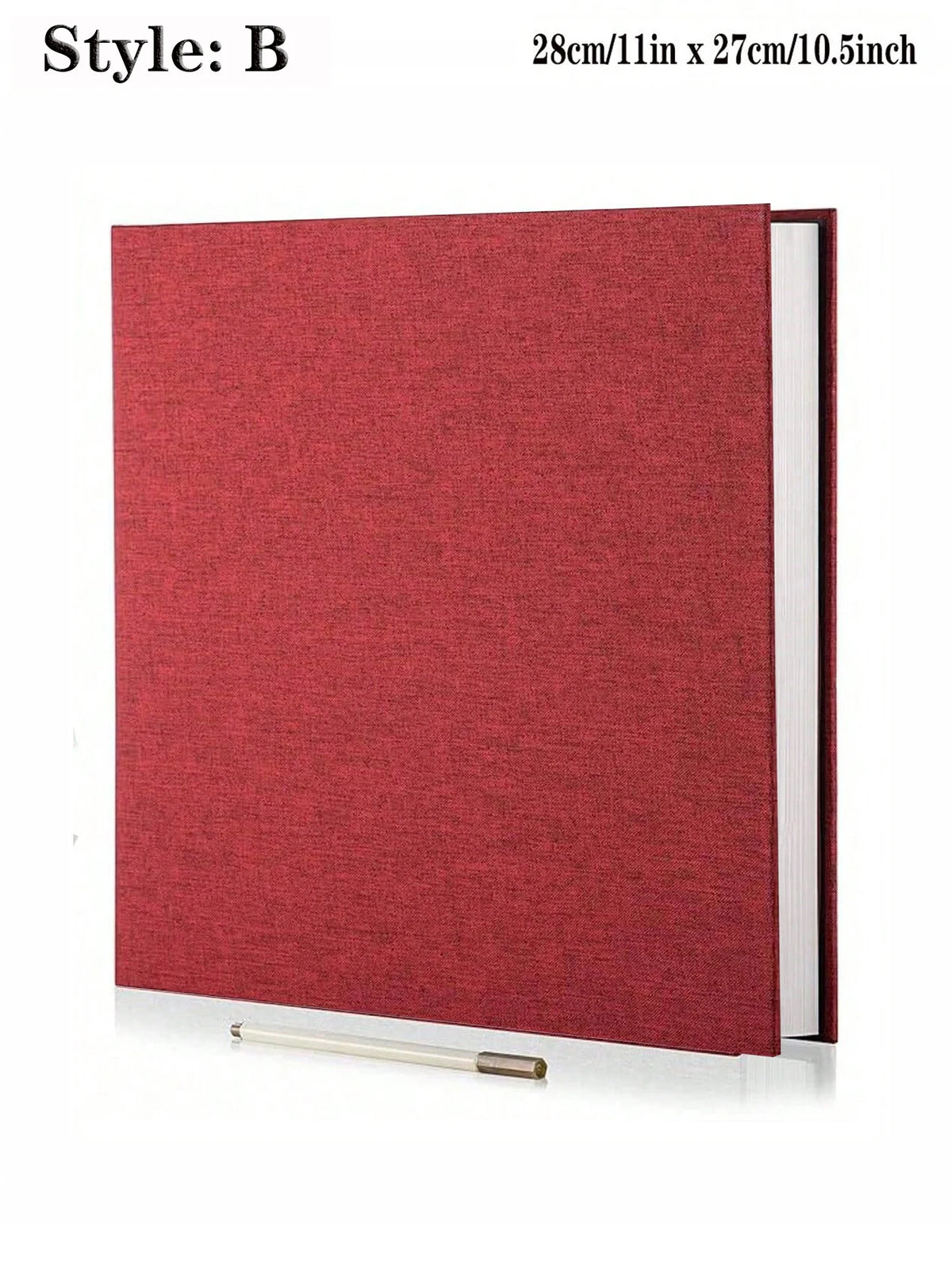 Album photo adhésif rouge-B — couverture textile