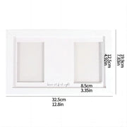 Dimensions du cadre panoramique blanc : environ 32,5 × 19,5 cm