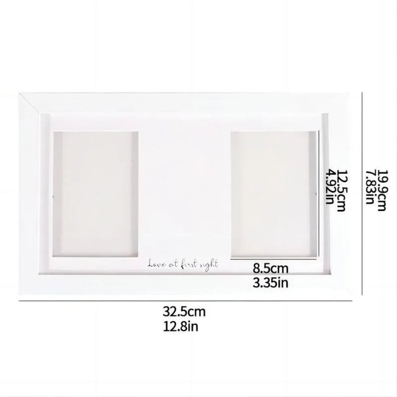 Dimensions du cadre panoramique blanc : environ 32,5 × 19,5 cm