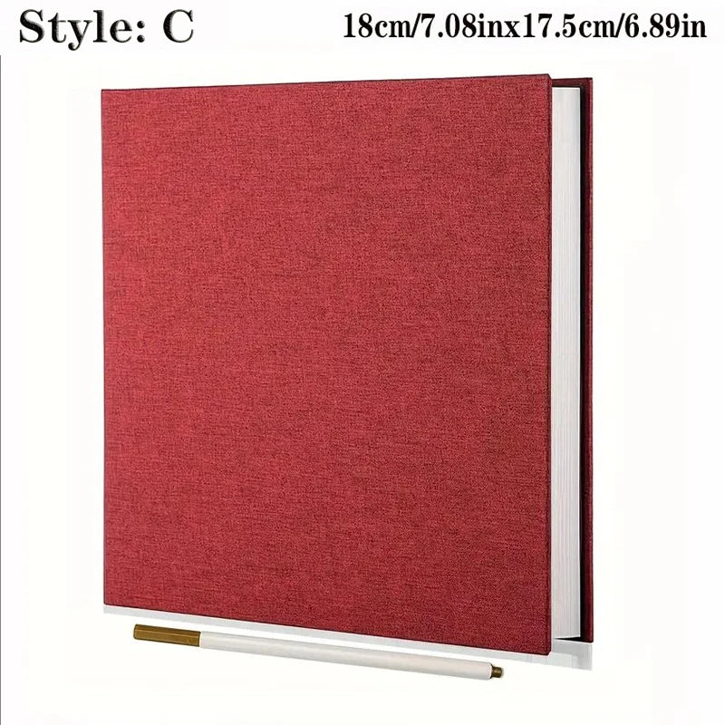 Album photo adhésif rouge-C — couverture textile