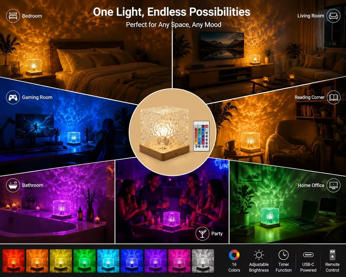 Lampe projecteur effet vagues — autre photographie issue de la fiche fournisseur