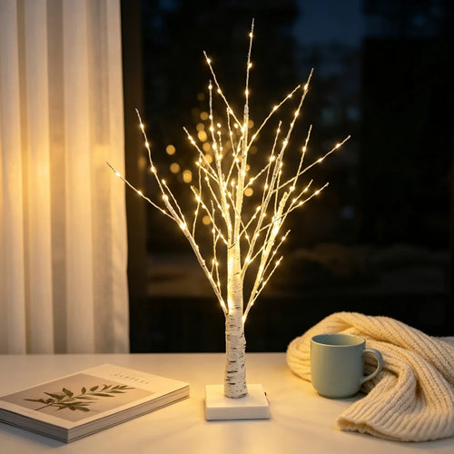 Arbre lumineux effet bouleau — 24 ou 144 LED — Présentation 2