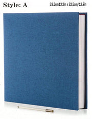 Album photo adhésif bleu foncé-A — couverture textile