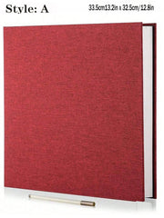 Album photo adhésif rouge-A — couverture textile