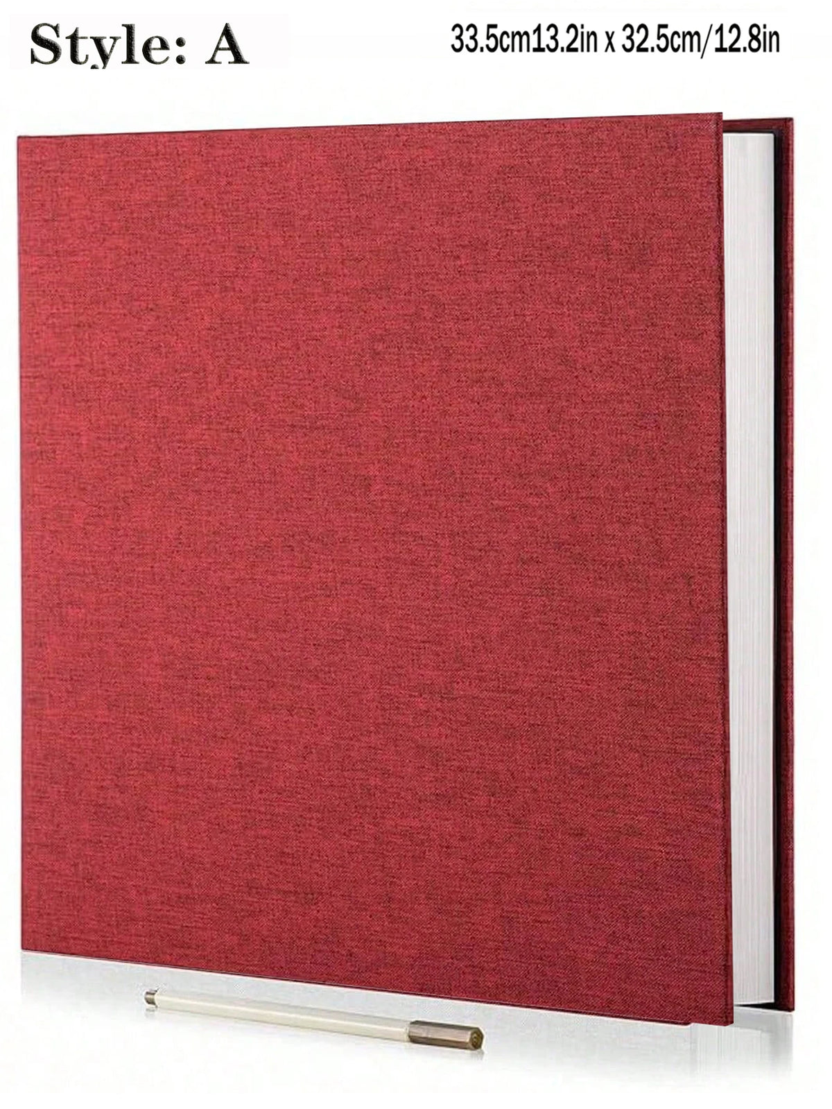 Album photo adhésif rouge-A — couverture textile